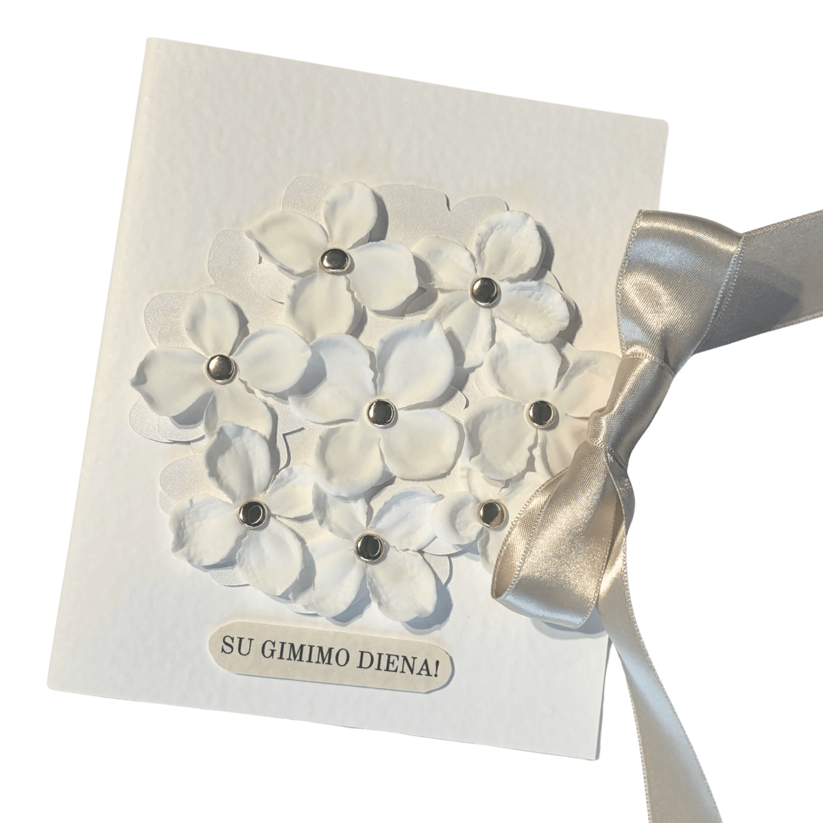 Atvirukas, su baltomis gėlėmis ir aukso sp. detalėmis, 2in1