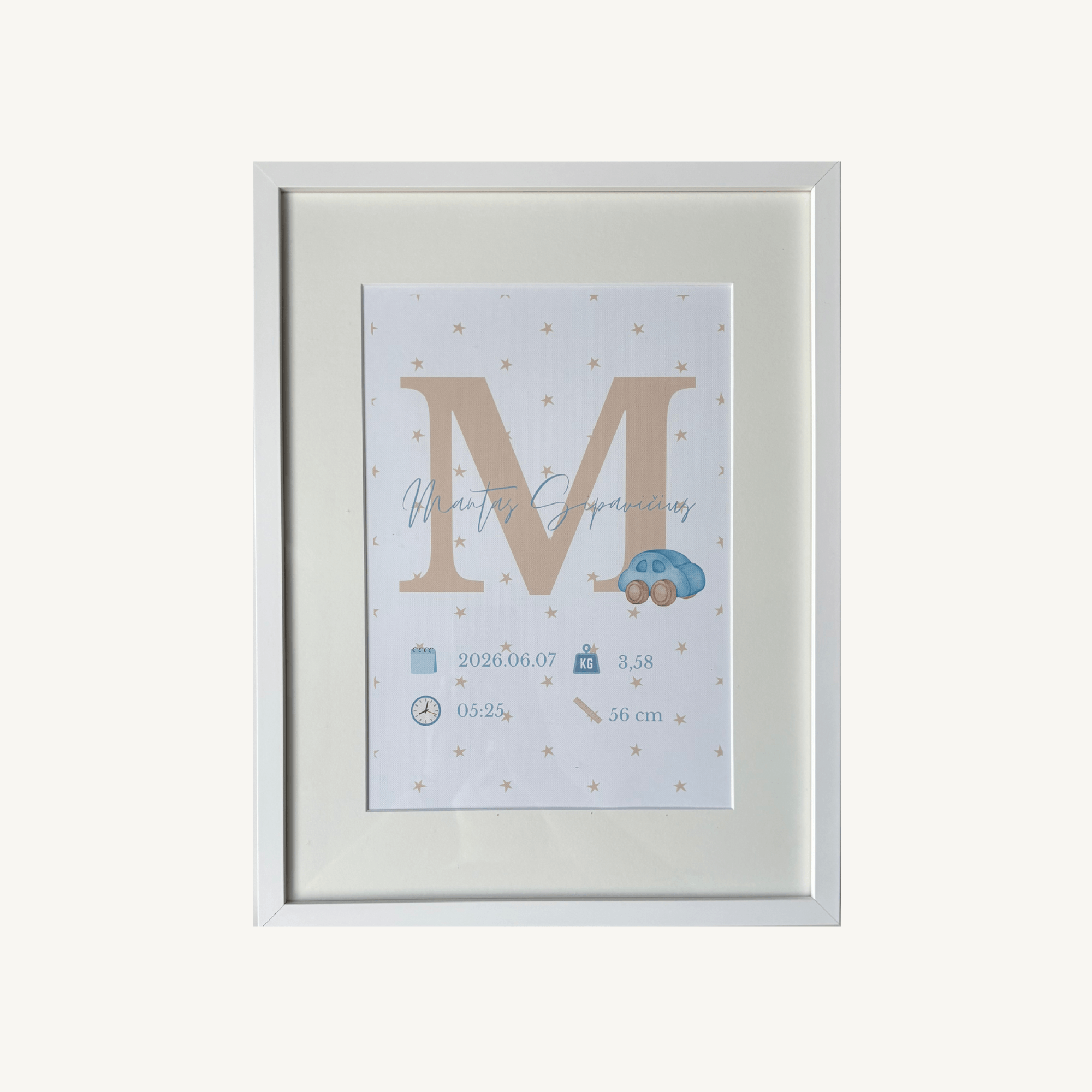 Kūdikio metrika Mašinėlė, berniukui - Image 4