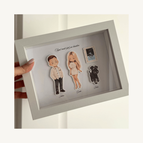 Personalizuotas rėmelis su mini žmogeliukais, pagal nuotrauką