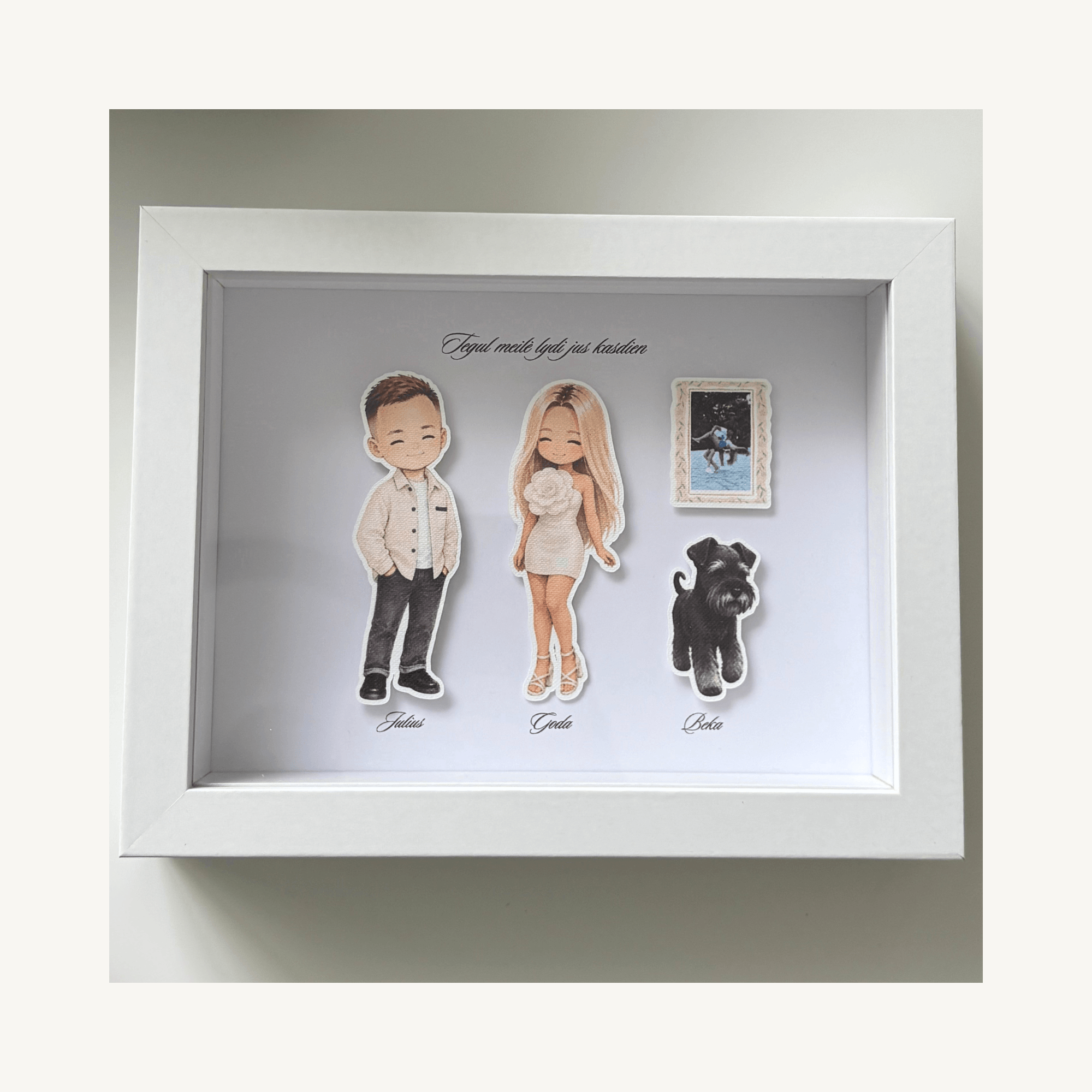 Personalizuotas rėmelis su mini žmogeliukais, pagal nuotrauką - Image 2